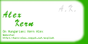 alex kern business card